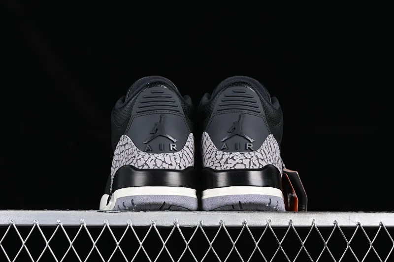 All categories Air Jordan Jordan series basketball shoes Air Jordan 3 L version Air Jordan 3 Retro "Off Noir" AJ3 Joe 3 old black cement CK9246-001